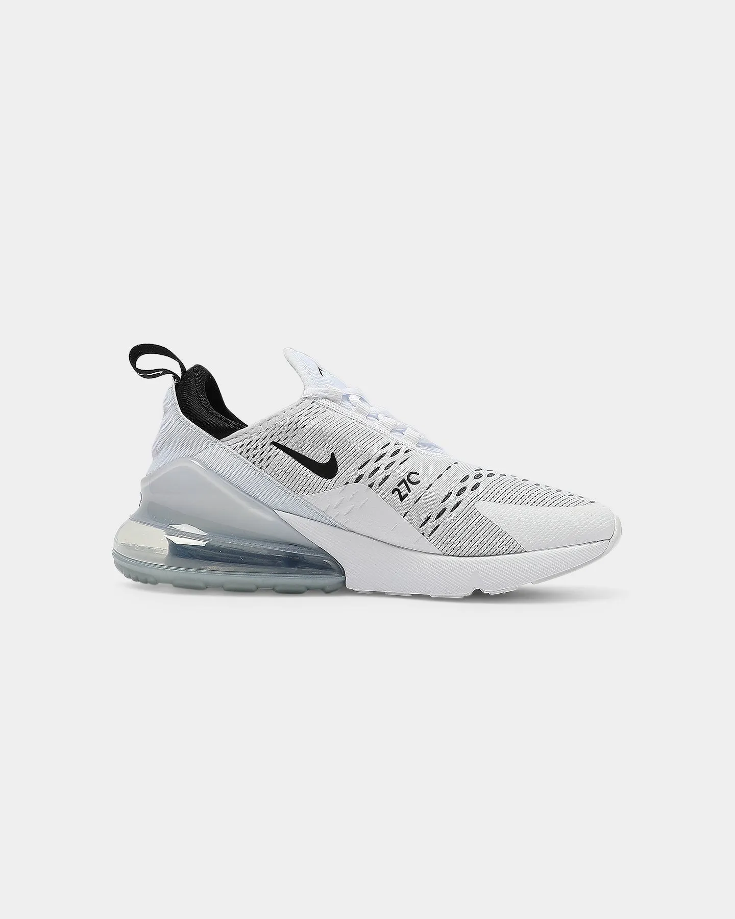 moisture - wicking lining single - strap shoes Nike Women's Air Max 270 White/Black/White