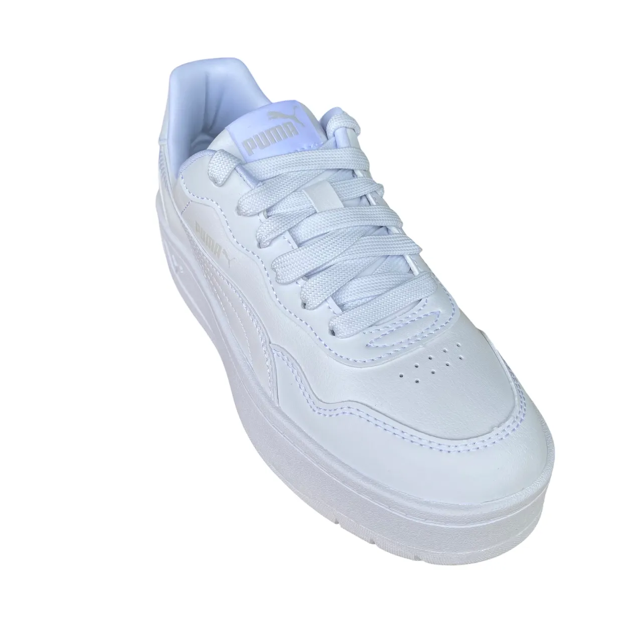 Puma scarpa sneakers da donna Court Lally Skye 400368-01 bianco evening - runner
