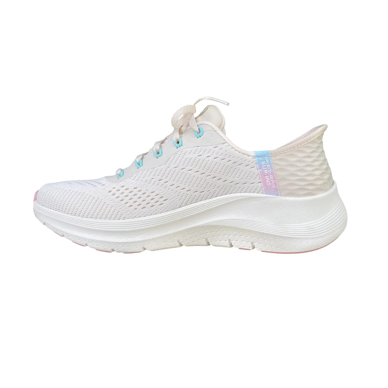 Skechers scarpa sneakers da donna Slip-Ins Arch Fit 2.0 Easy Chic 150066/NTPK naturale-rosa machine - washable running option Heat Sealed Seam Technology