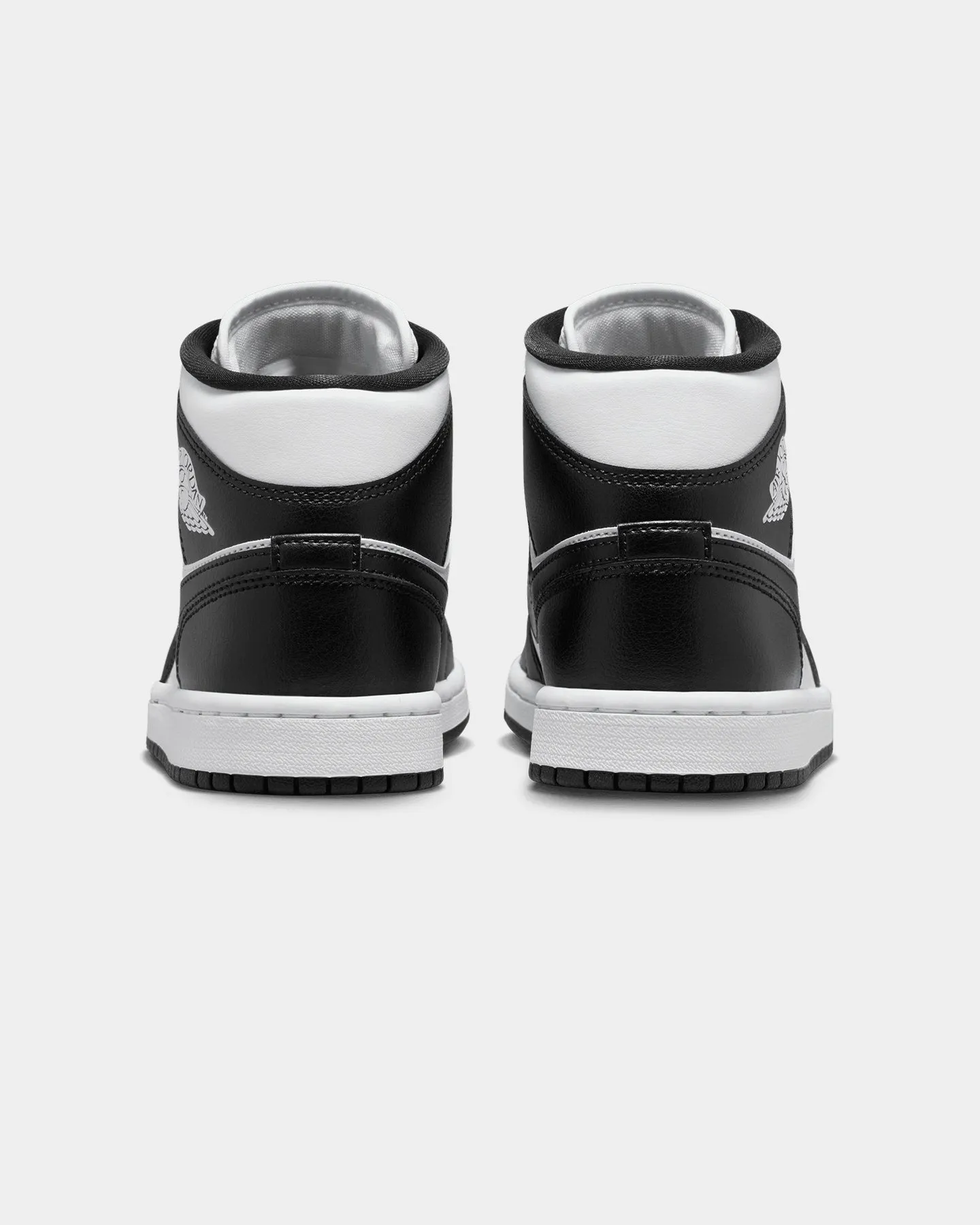 Jordan Women's Air Jordan 1 Mid "Panda" White/Black-White Torsional Stability Bar heel - hugging