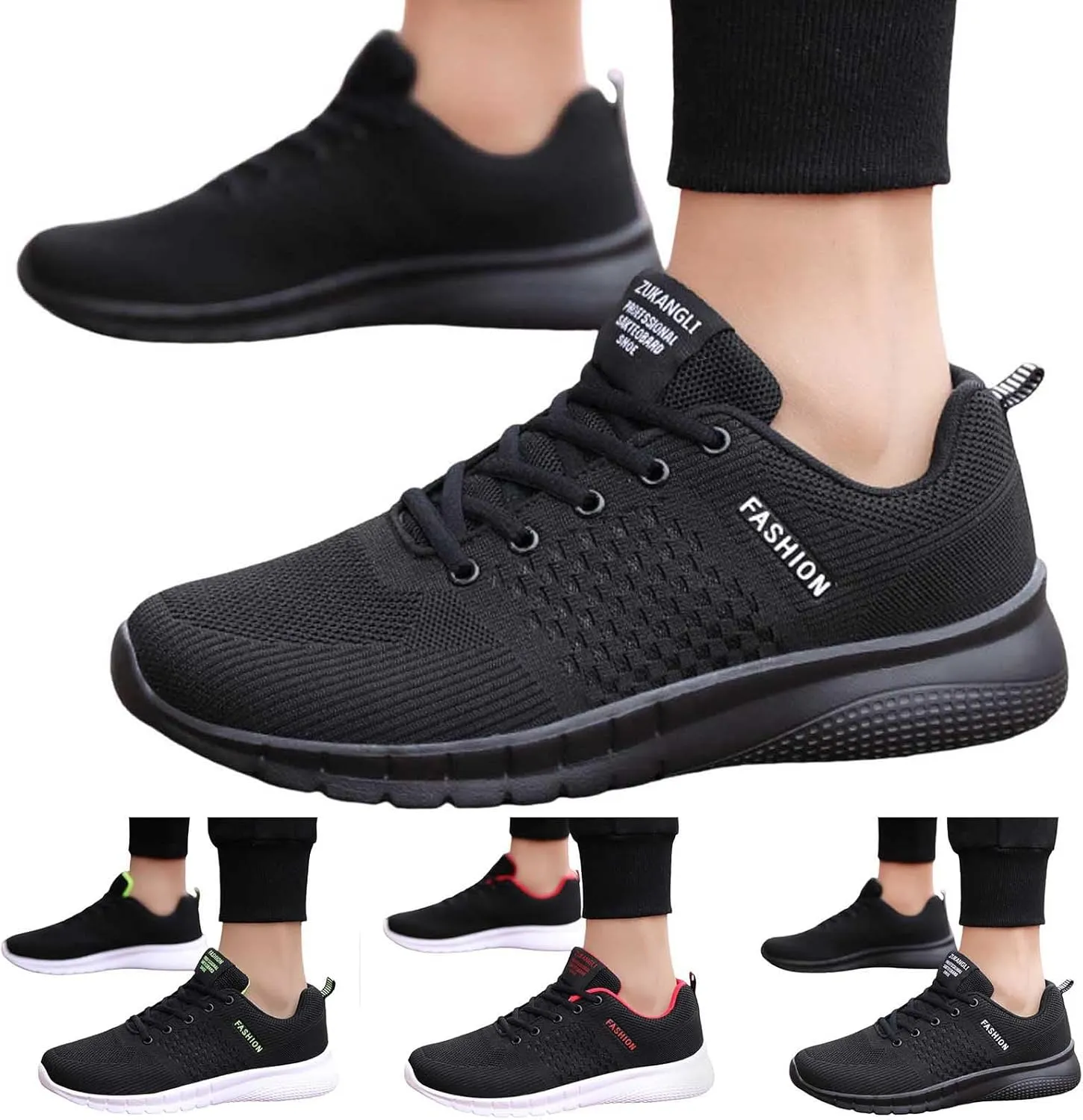 Wide Walking Shoes for Men Comfortable Breathable Stretch Canvas Slip on Sneaker Arch Support Plantar Fasciitis