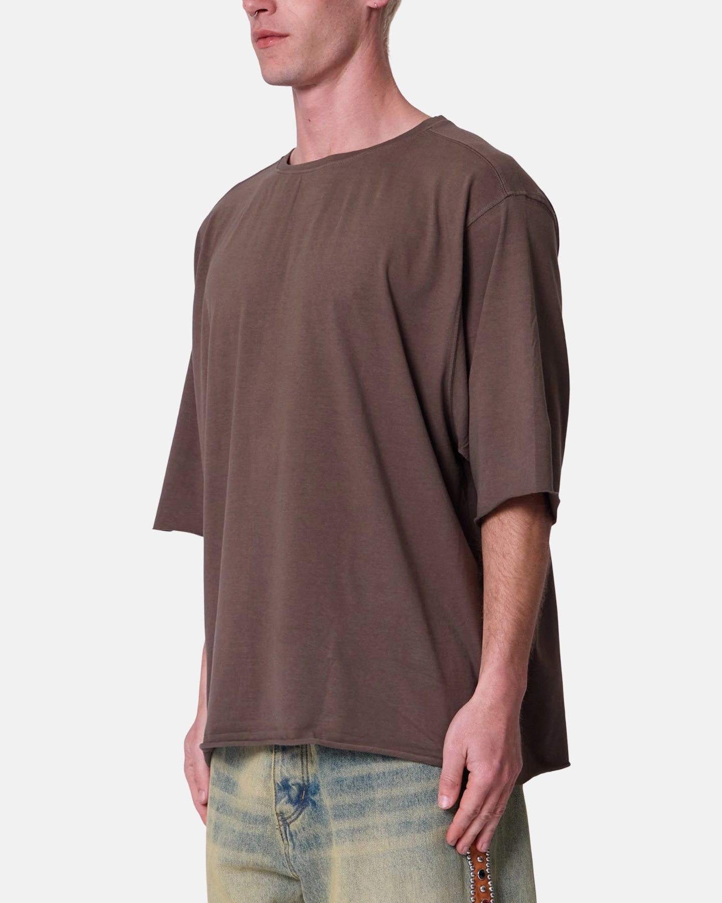 MNML OG Oversized T-Shirt Muddy Grey Wicking Interlock Knit Essential Fashion