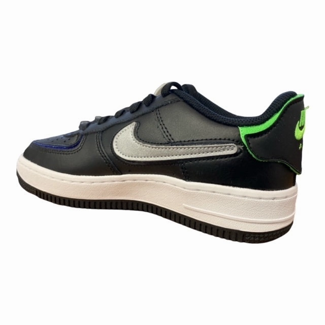 Nike scarpa sneakers da ragazzo Air Force 1 AF1/1 DH7341-001 nero-argento full - length midsole running shoes knitted upper running shoes