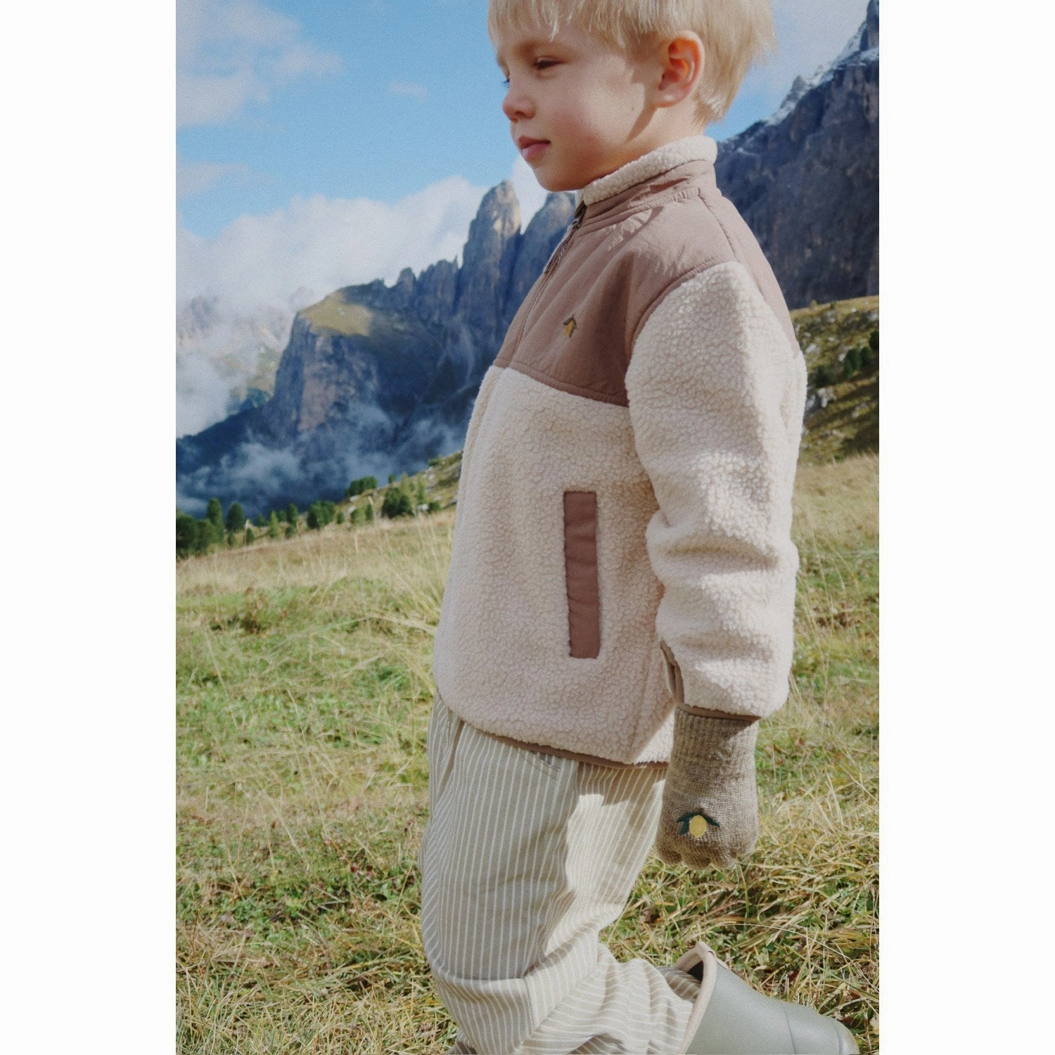 Abrasion Resistant Fabric Statement Outerwear Konges Sl?jd Oxford Tan Flynn Fleece Jacket Grs