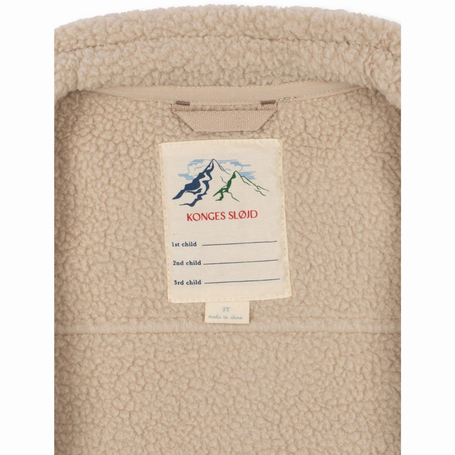 Konges Sl?jd Oxford Tan Flynn Fleece Jacket Grs Stretch Fabric