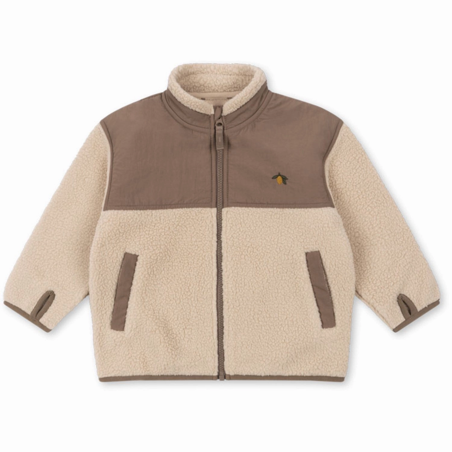 Konges Sl?jd Oxford Tan Flynn Fleece Jacket Grs Water Based Coating Practical Everyday Fit