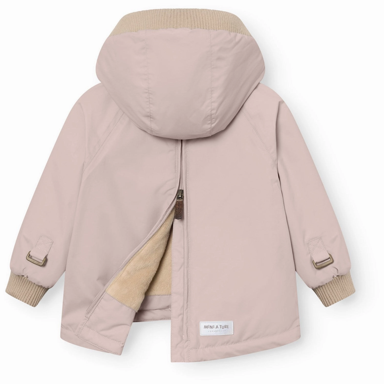 Autumn Vibe Subtle Design Detail Mini A ture Cloudy Rose Matbabywen Fleece Lined Winter Anorak. GRS