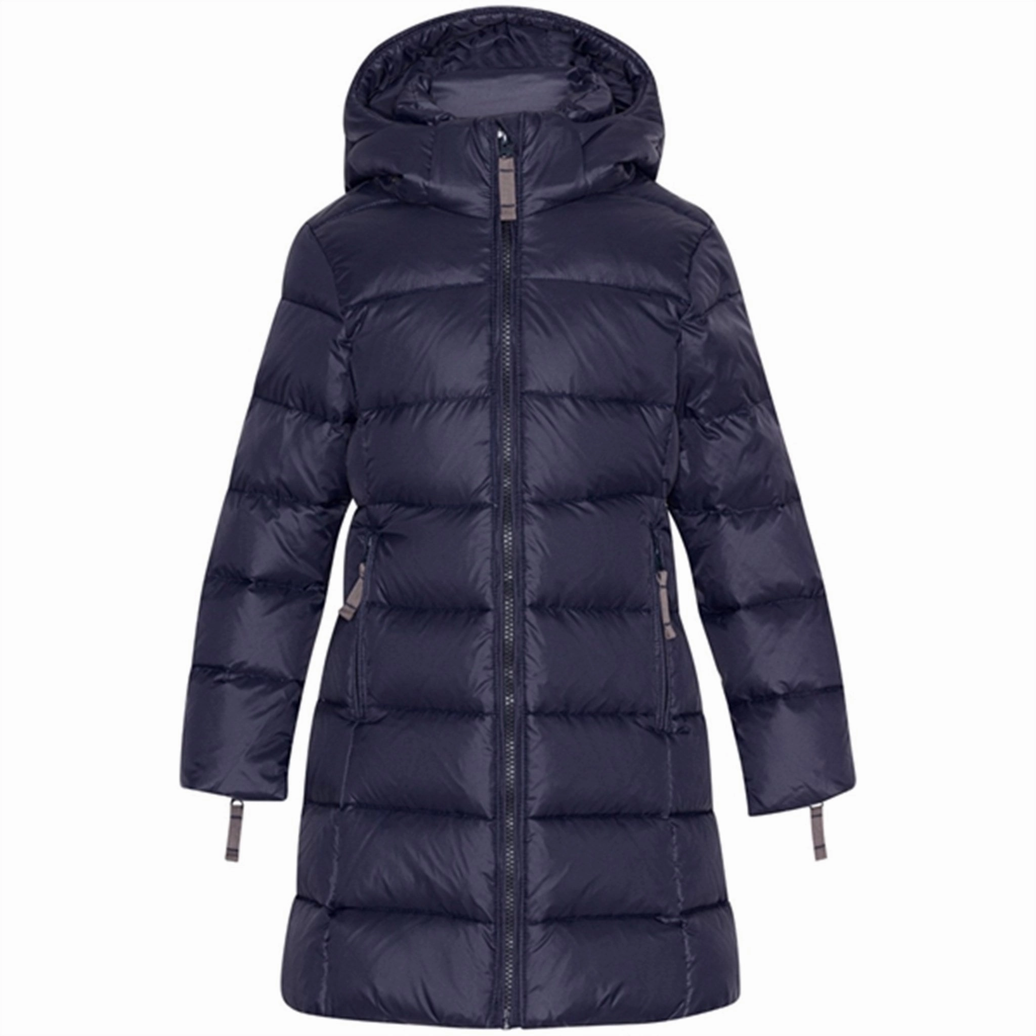 Ver de Terre Featherlight Girls A Down Coat Navy Ergonomic Drape