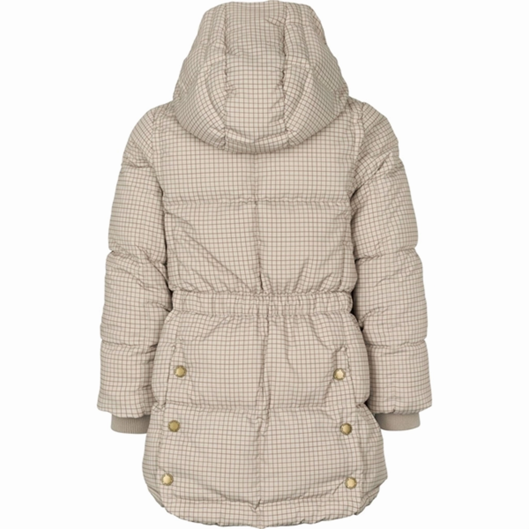 Bonded Seam Construction MarMar Olvin Puffer Down Jacket Wood Check