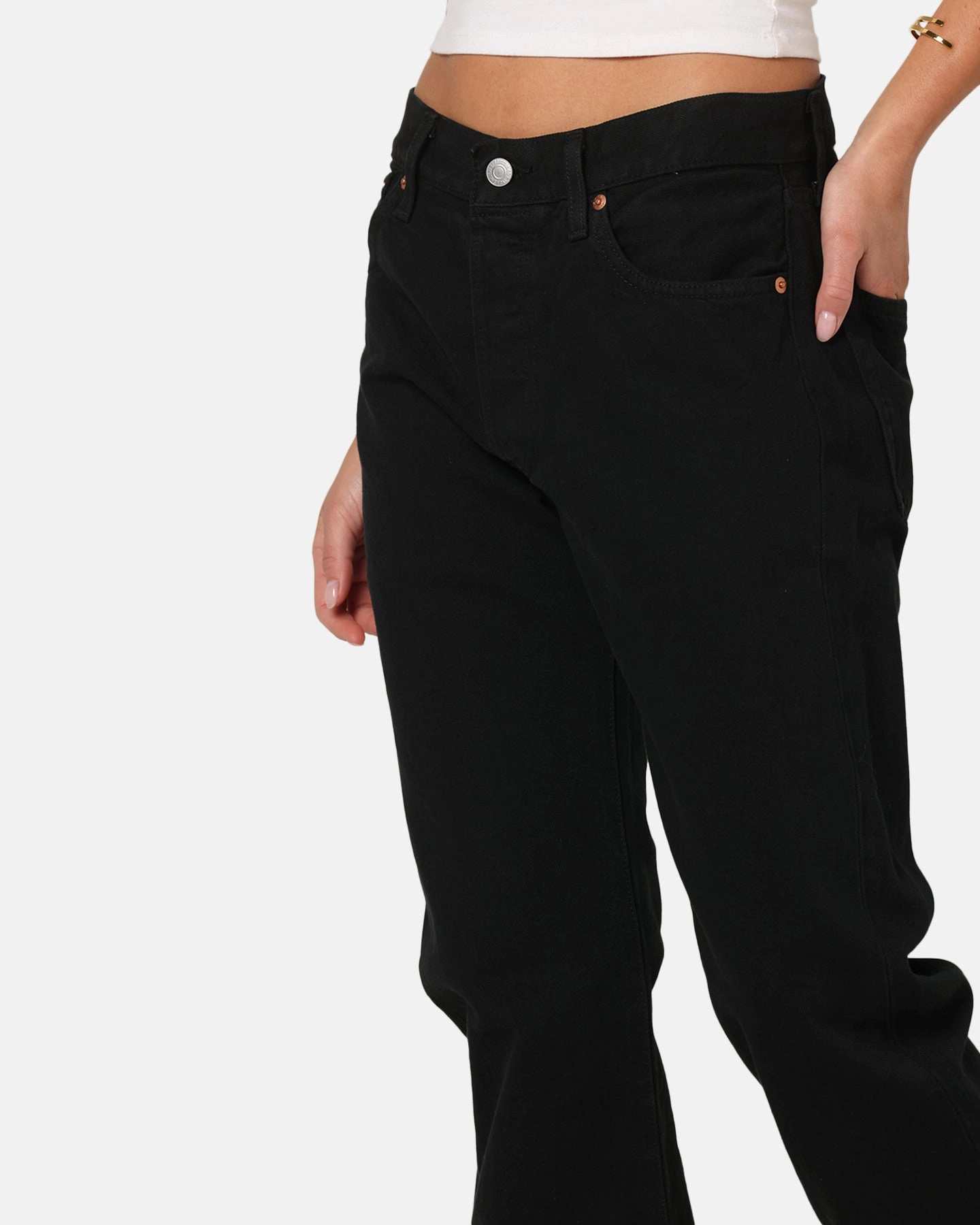 Flexible Durability Stretch Fit Wear Levi Strauss And Co 501? Original Jeans Black
