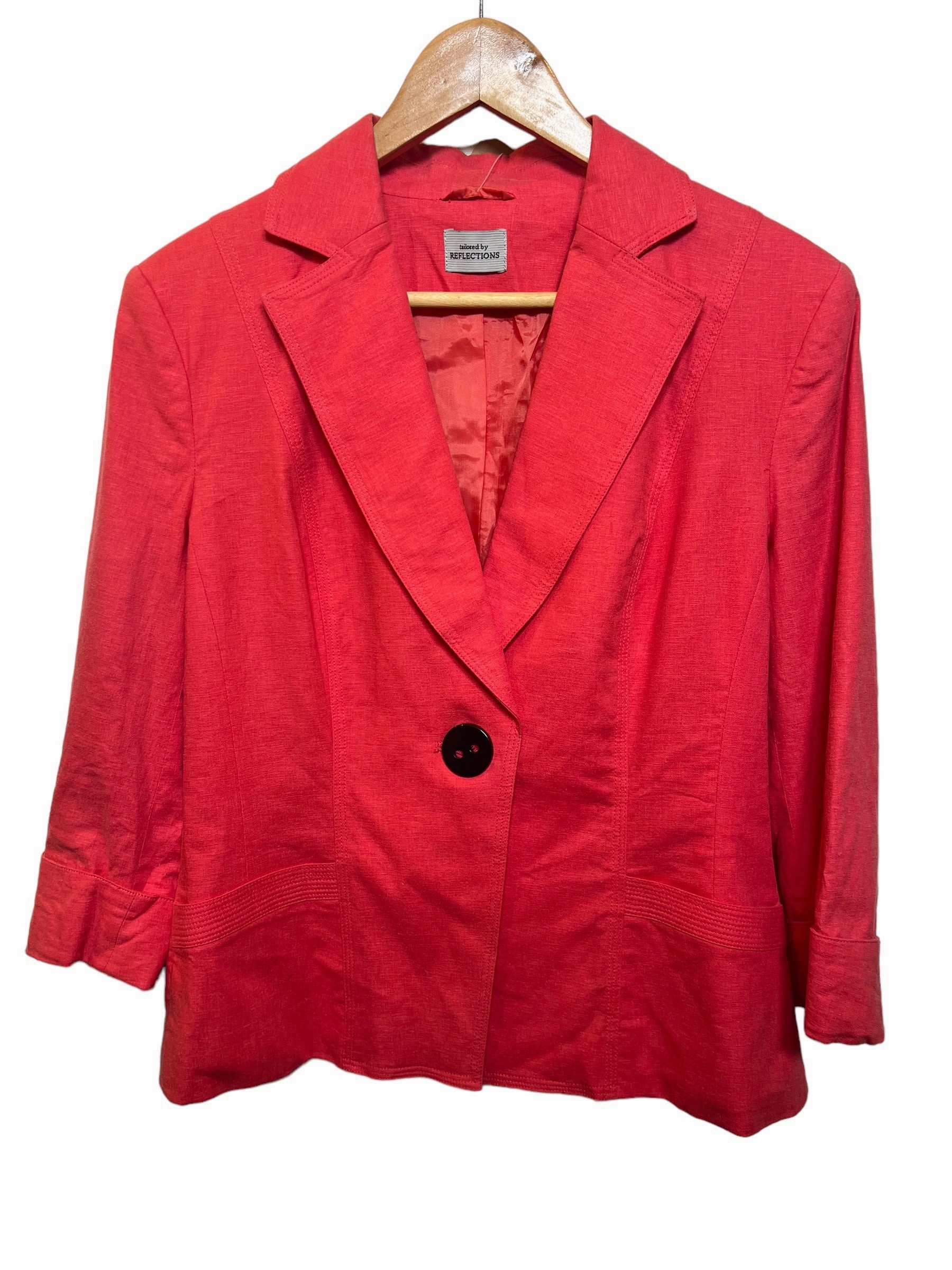Reflections Women??s Red Blazer (Size L) Commute