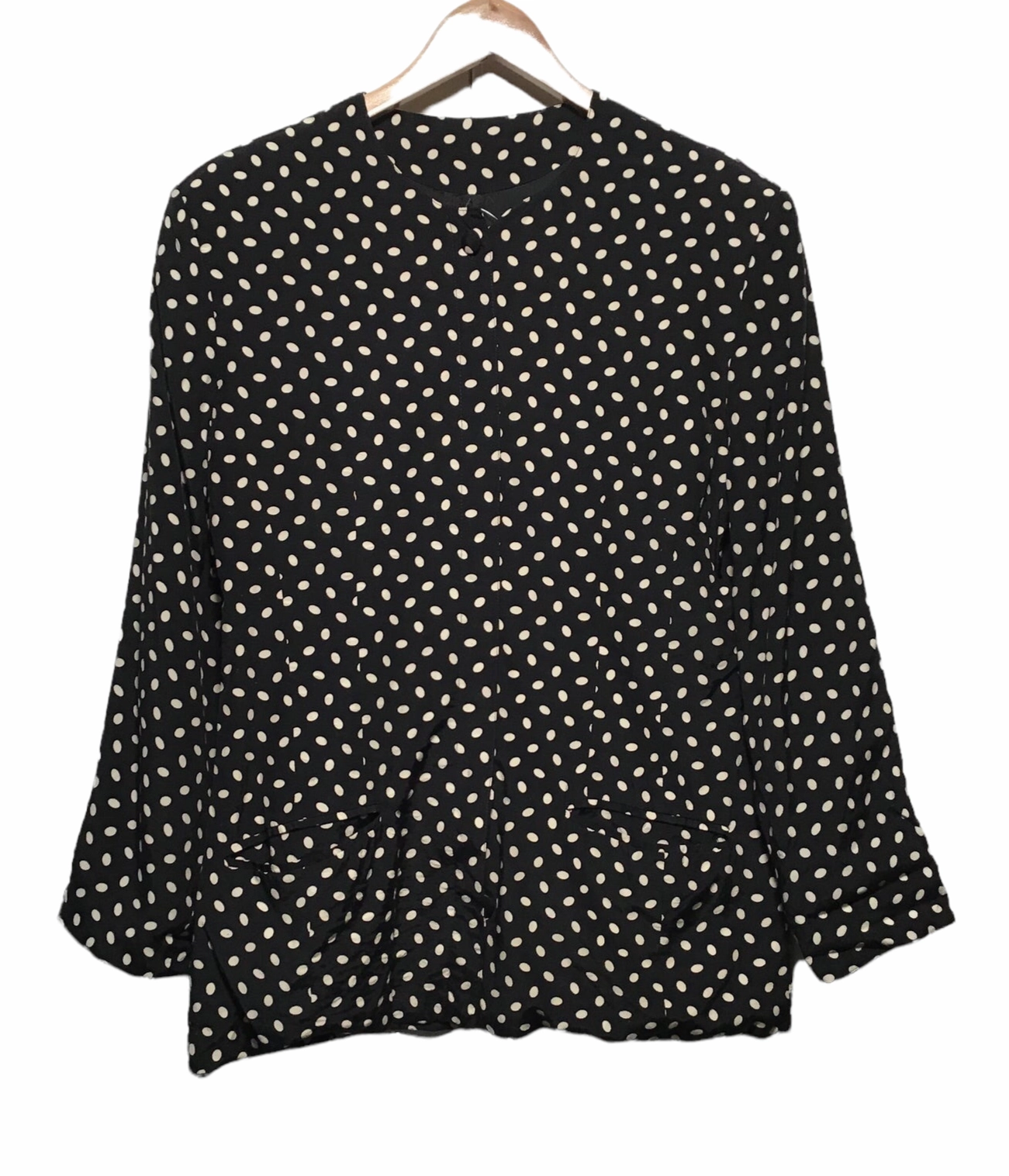 Polka Dot Blouse/ Jacket (Size M) train journey Quiet Color