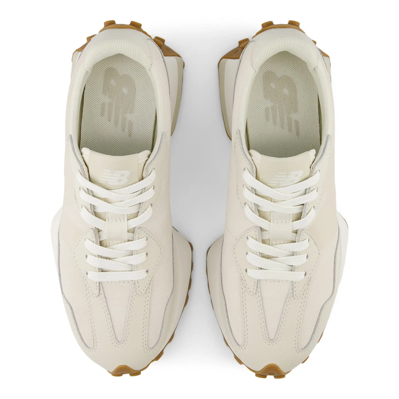Wmns 327 'Beige' Durable Double Stitching