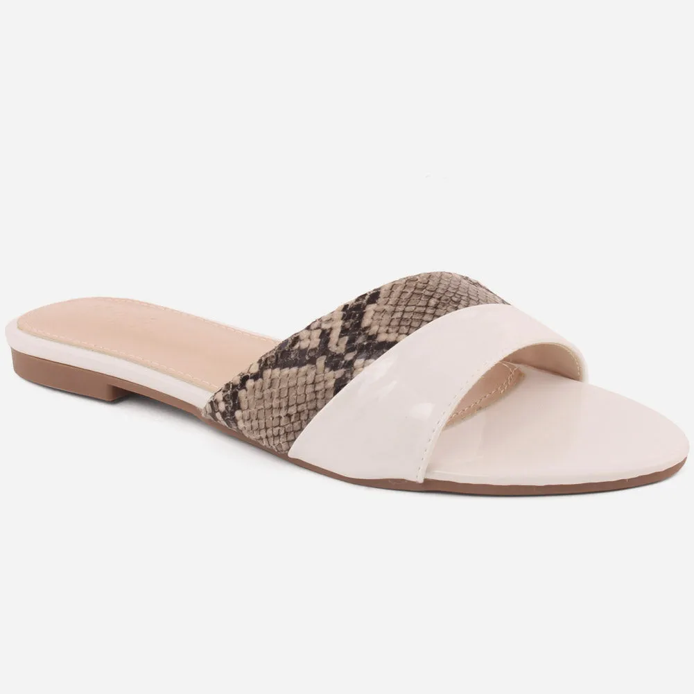 Women "ASHLEY" Two Tone Slippers