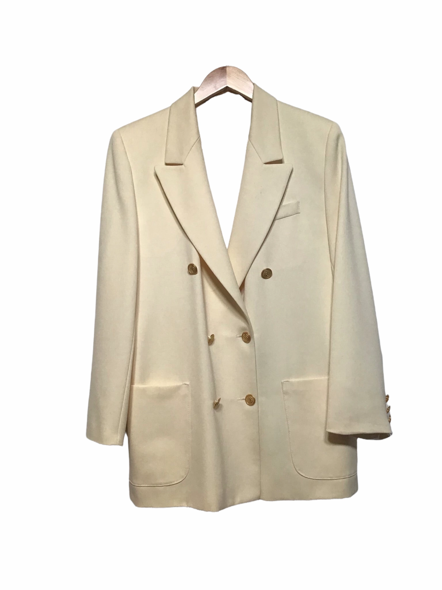 Women??s Cream Blazer With Gold Details (Size XL) Casual Comfort suitable for cultural festivals