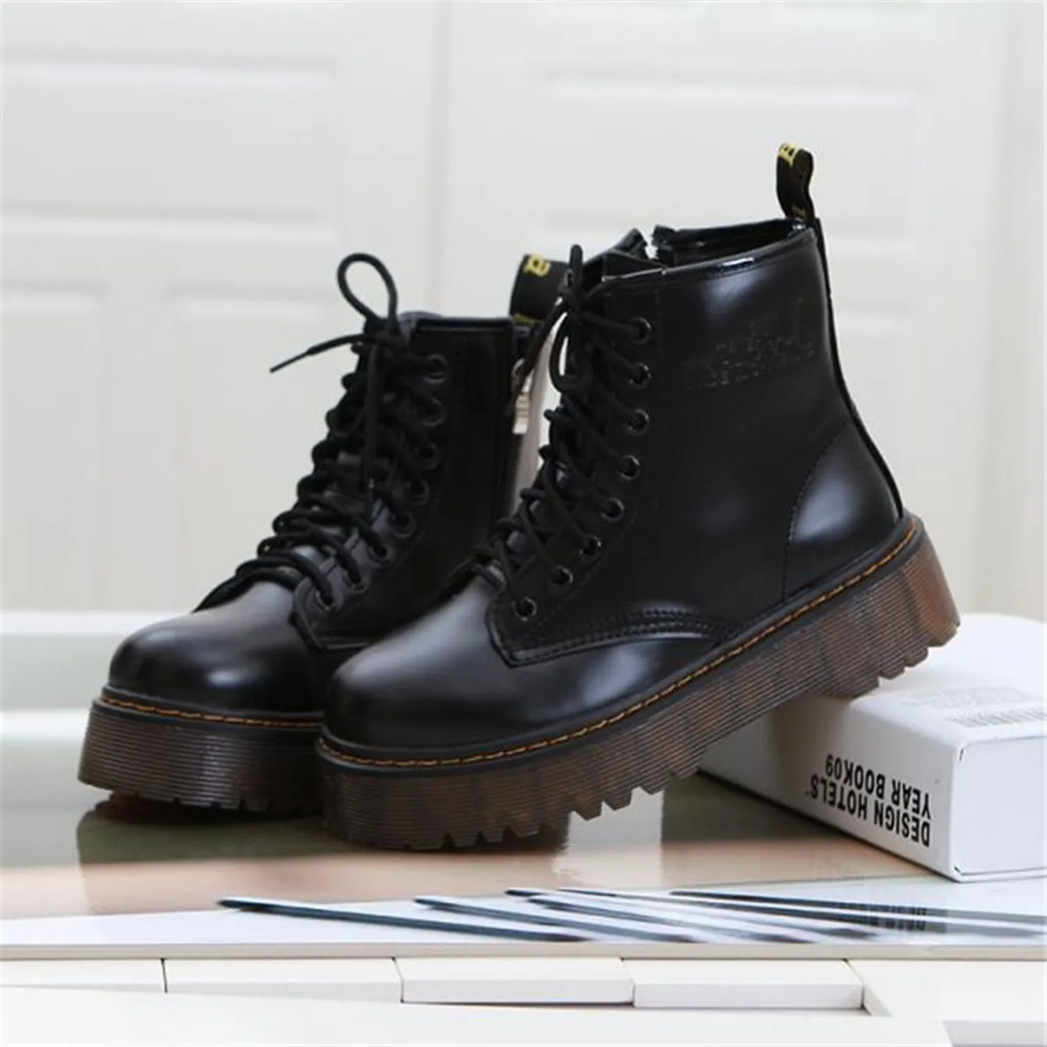 Women's Autumn/Winter Leather Lace Up Ankle Boots
