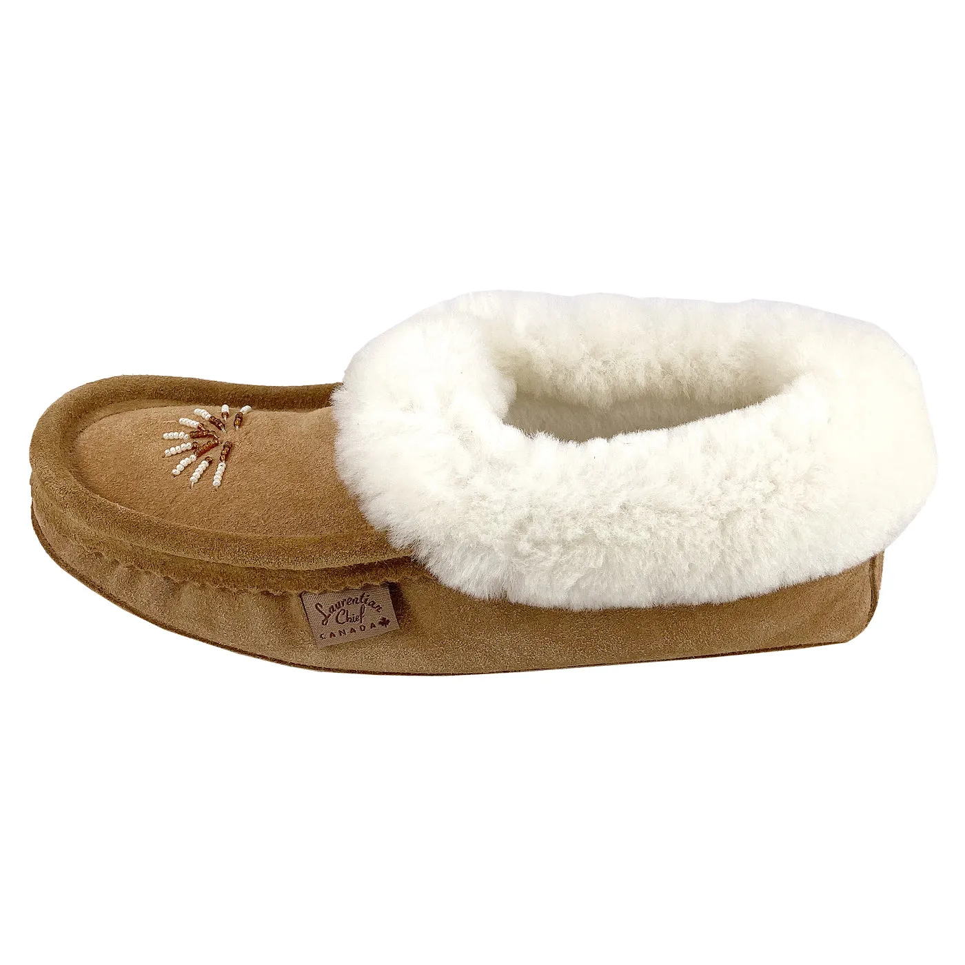Women's Beaded Sheepskin Moccasins