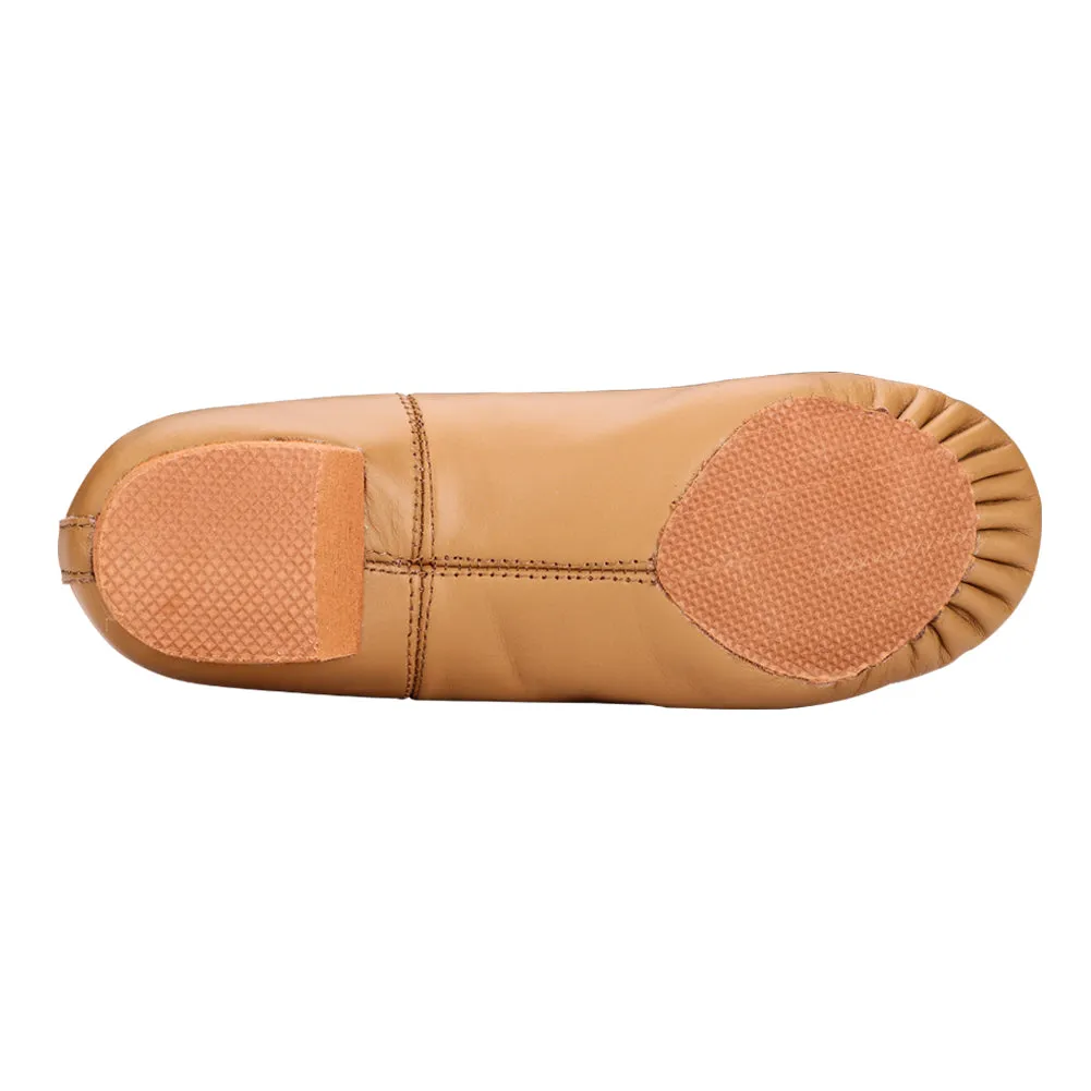 Women's Black Slip on Leather Jazz Shoes