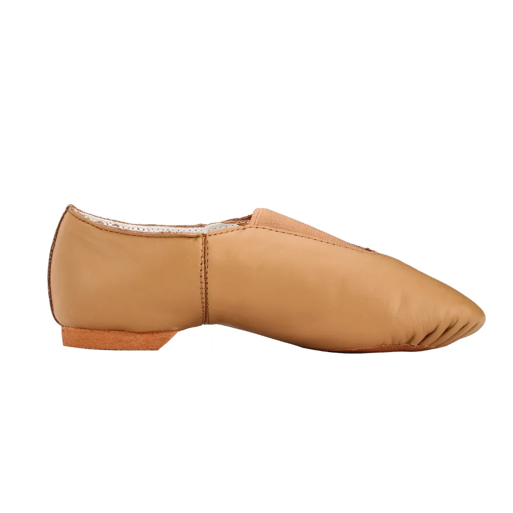 Women's Black Slip on Leather Jazz Shoes