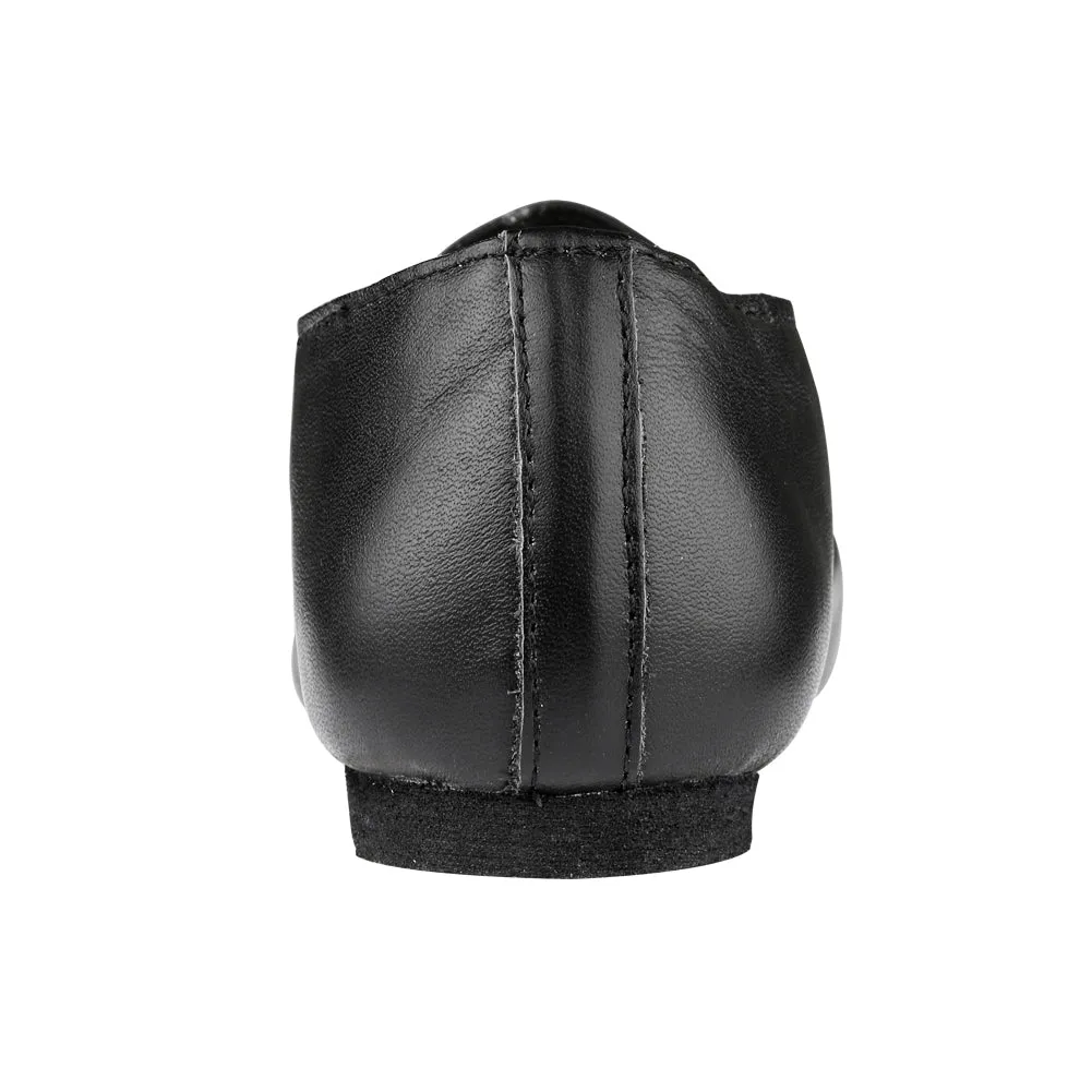 Women's Black Slip on Leather Jazz Shoes