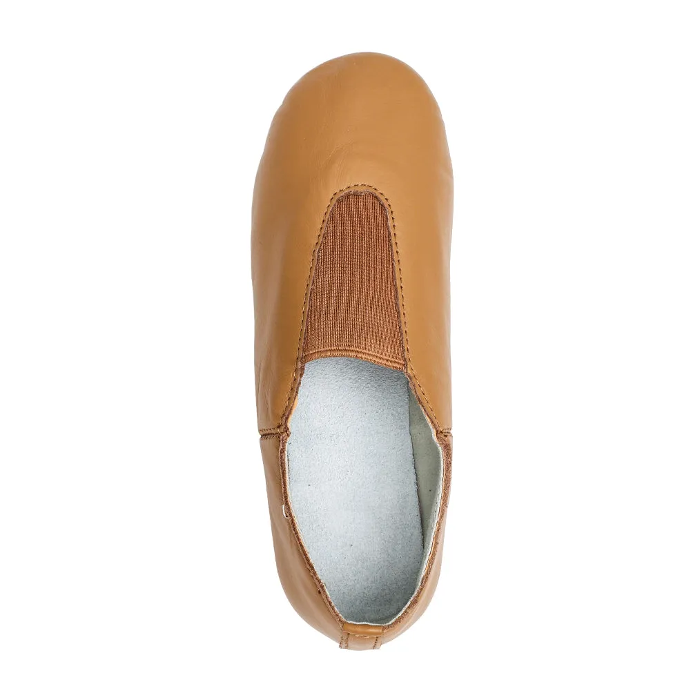Women's Black Slip on Leather Jazz Shoes