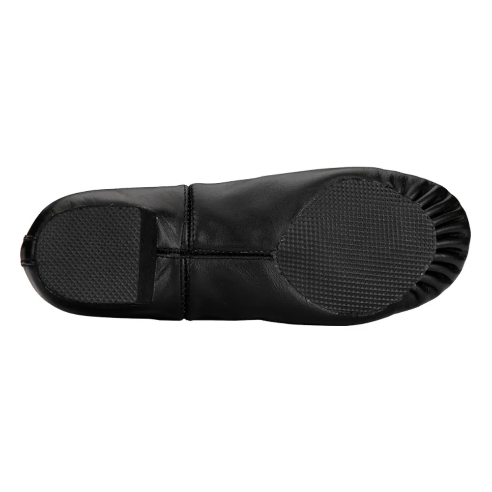 Women's Black Slip on Leather Jazz Shoes