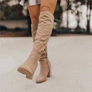 Women's Boots Autumn Long Tube Over The Knee Boots