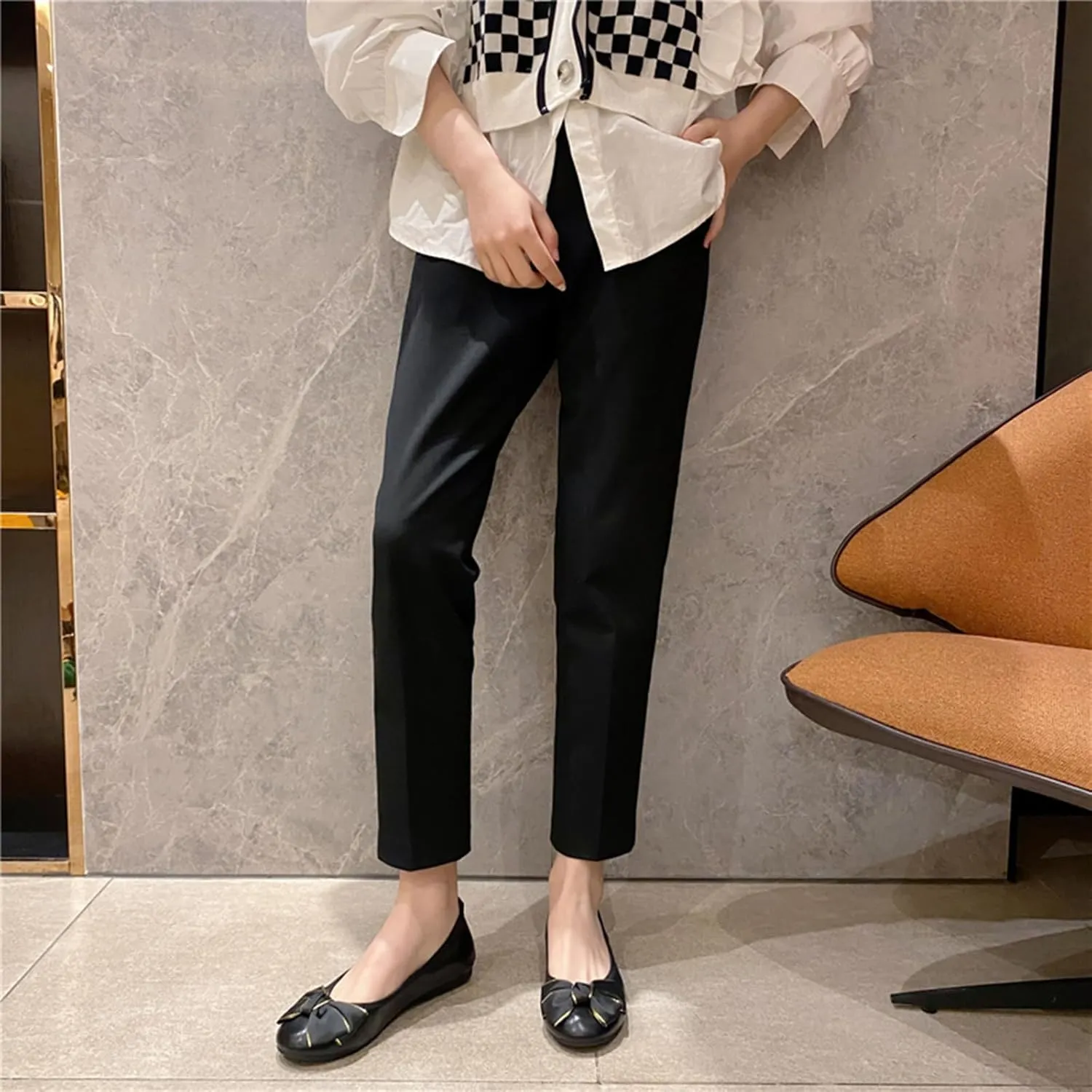 Women's Casual Round Toe Bow Knot Ballet Comfort Soft Slip On Casual Flats Shoes