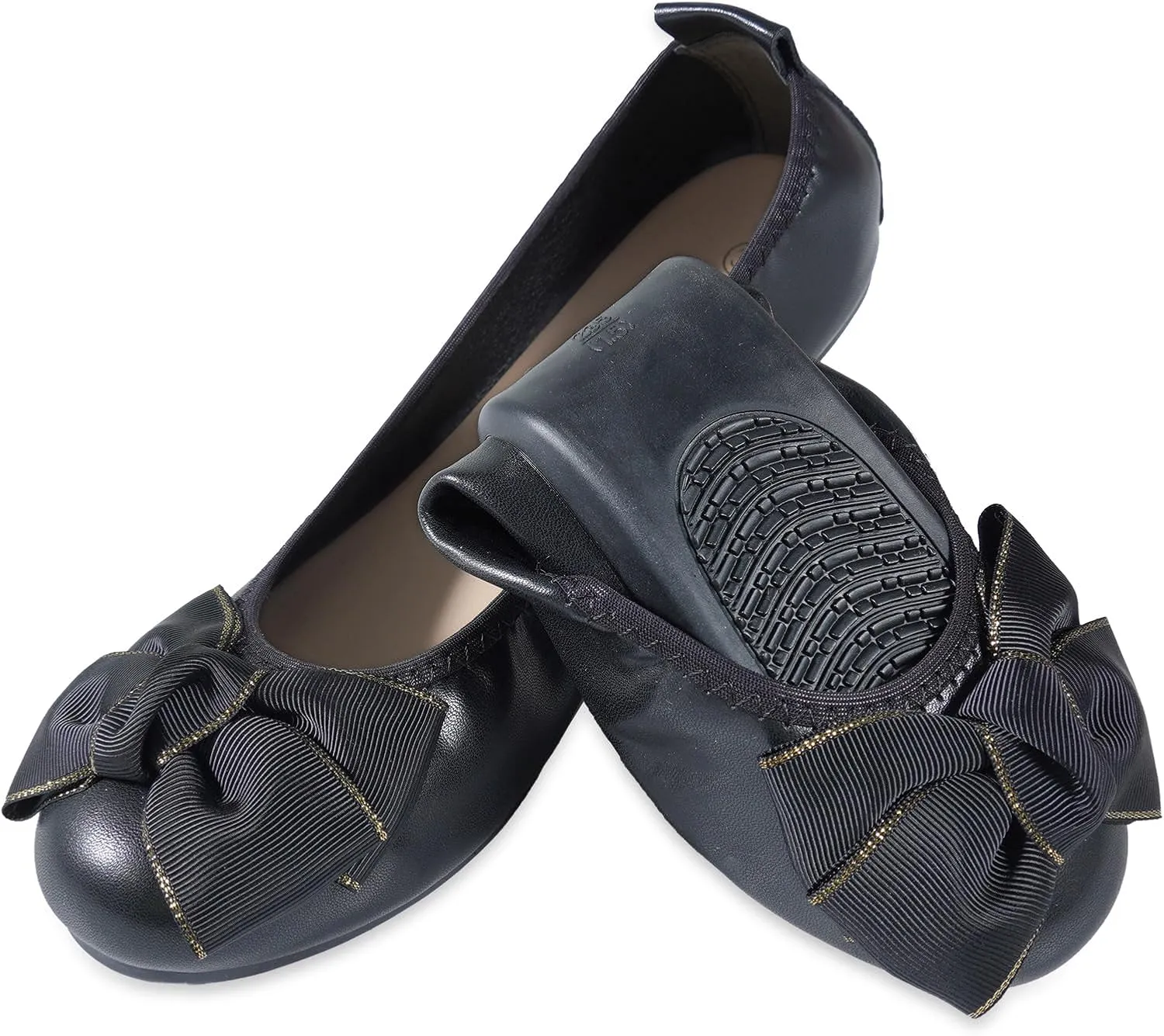 Women's Casual Round Toe Bow Knot Ballet Comfort Soft Slip On Casual Flats Shoes