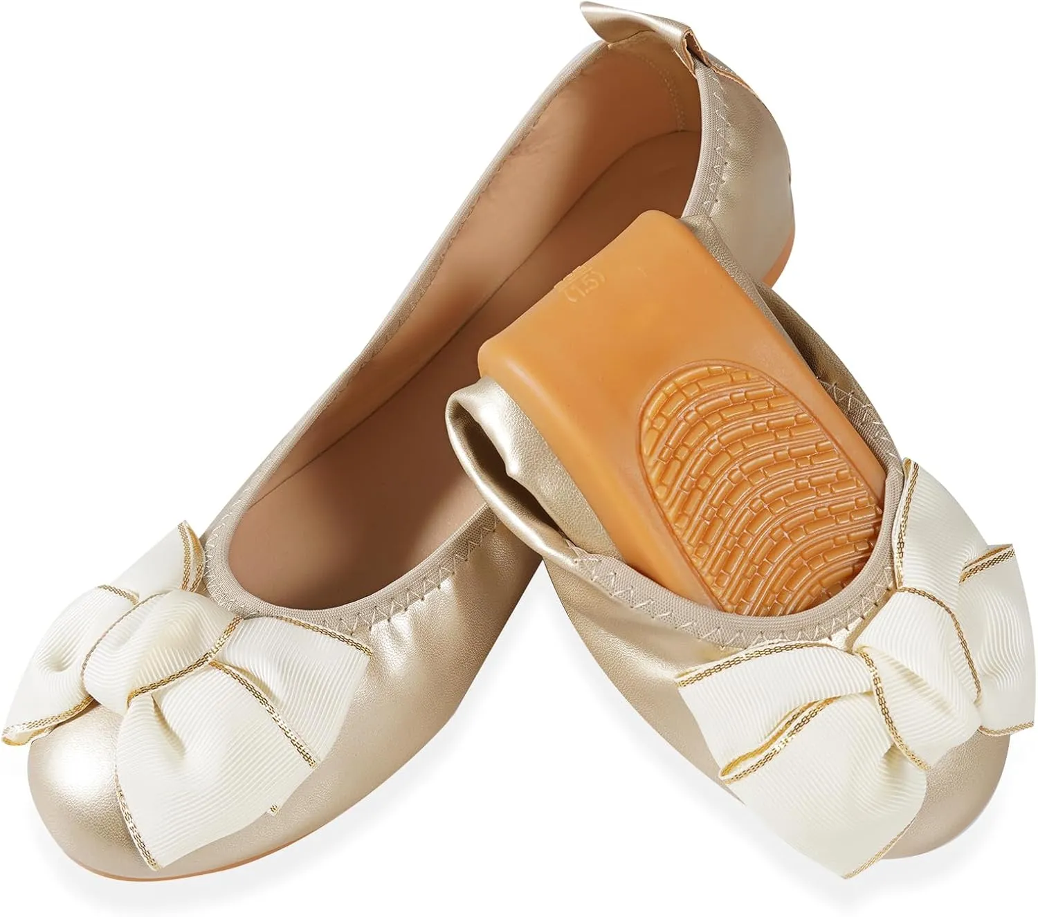 Women's Casual Round Toe Bow Knot Ballet Comfort Soft Slip On Casual Flats Shoes