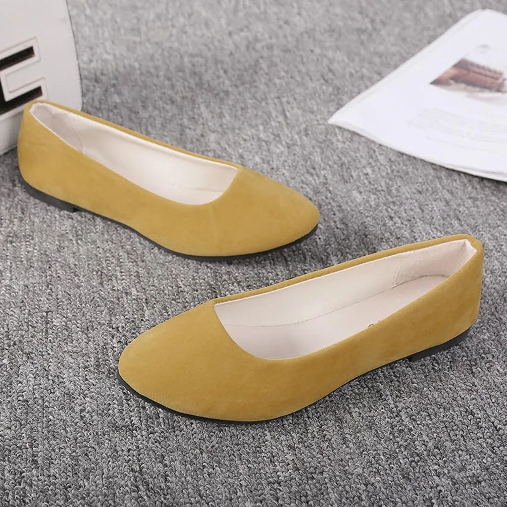 Women's Casual Slip-On Flat Lightweight & Flexible All Season Shoes Sneakers Classic Casual Walking Shoes