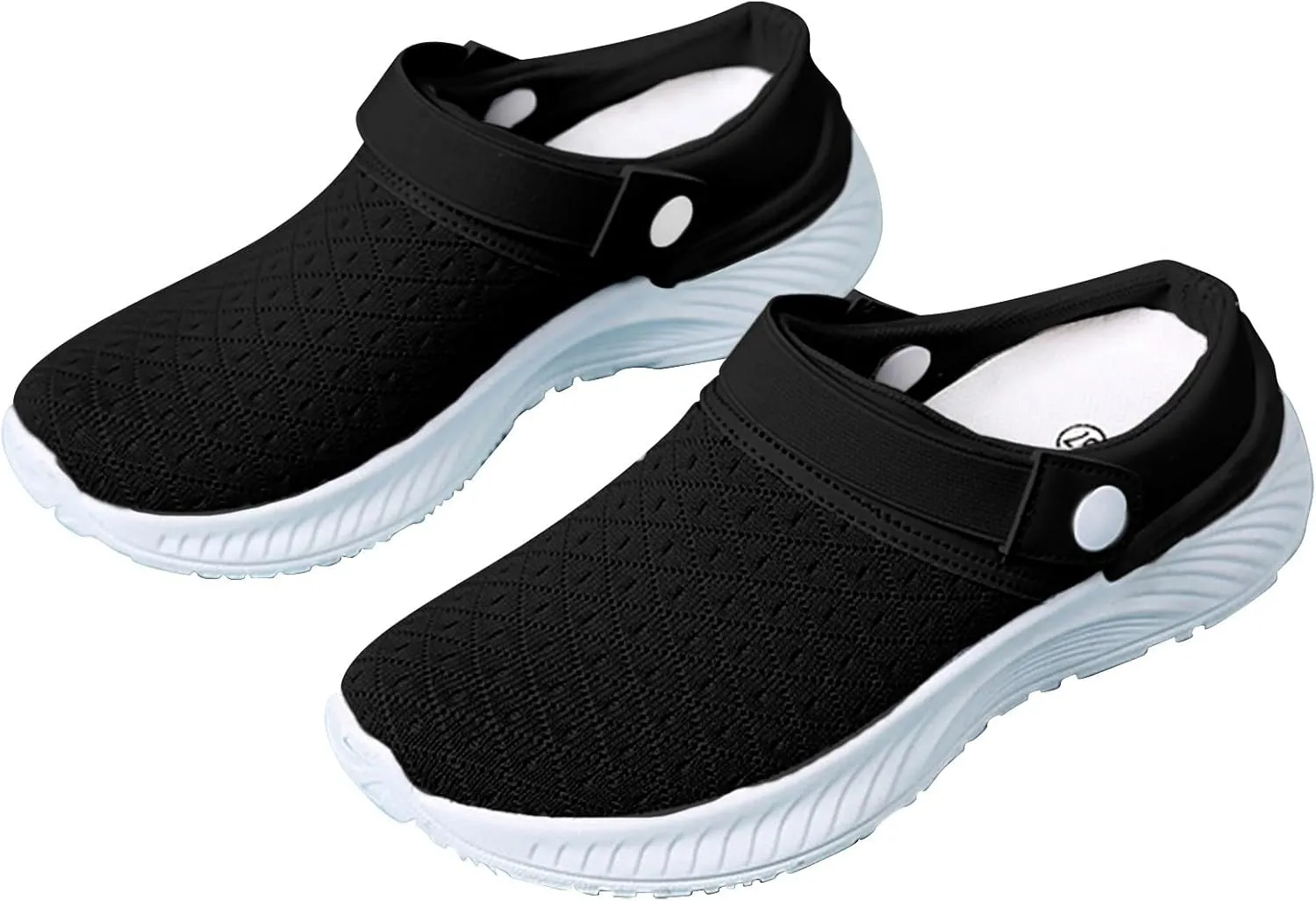 Women's Casual Slip on Half Shoes Breathable Womens Running Shoes Comfortable Dress Casual Shoes Walking Sneakers White Tennis Shoe Cross Trainer Shoe