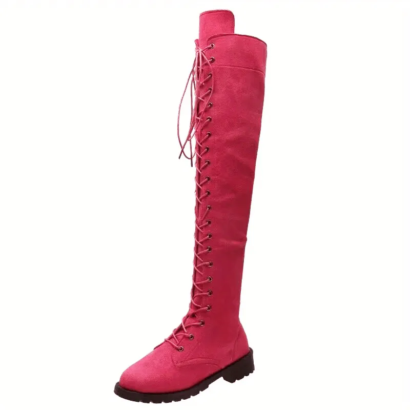 Women's Chunky Low Heel Over The Knee Boots BY6512