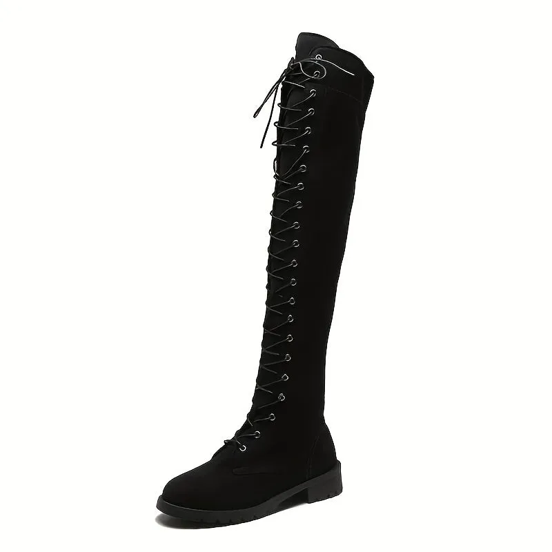 Women's Chunky Low Heel Over The Knee Boots BY6512