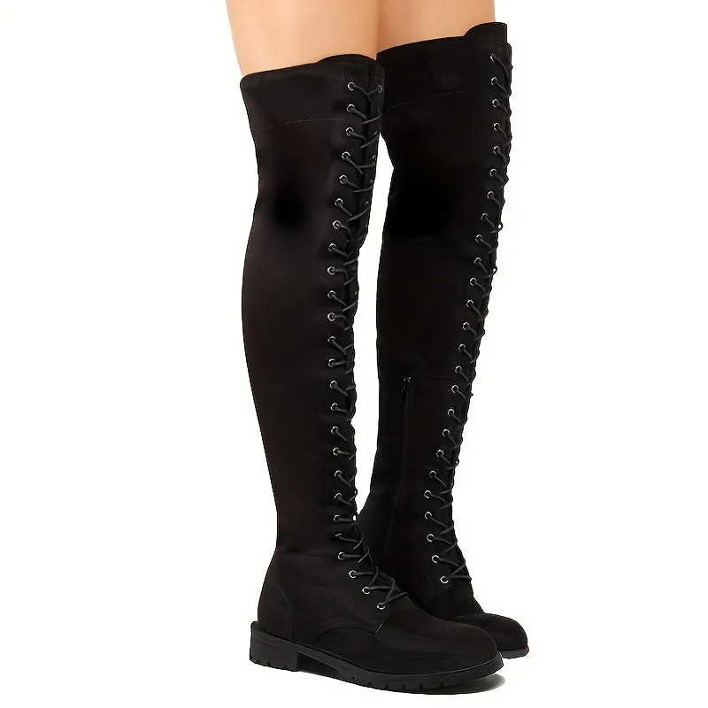 Women's Chunky Low Heel Over The Knee Boots BY6512
