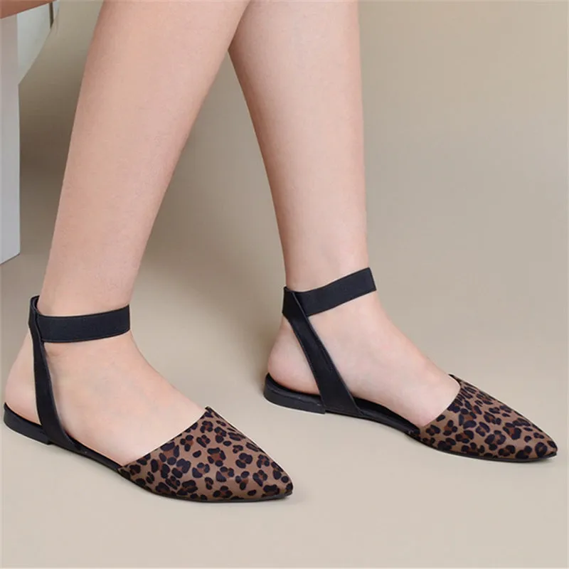 Women's closed toe ankle wrap ballet flats flat closed toe women sandals
