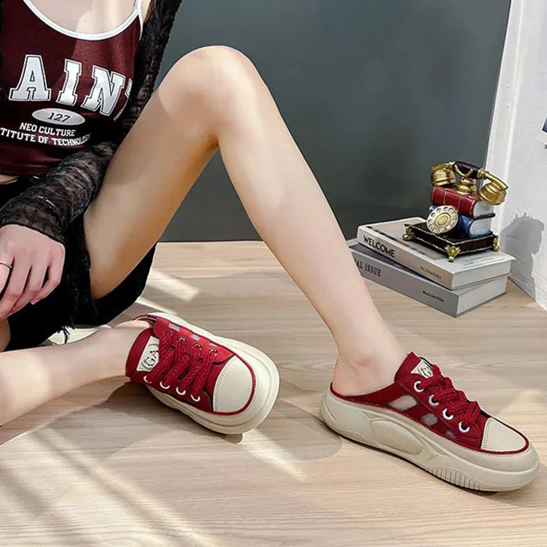 Women's Closed Toe Half Sneaker Slippers