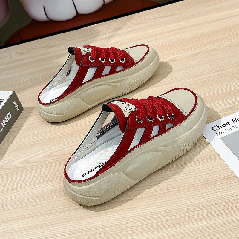 Women's Closed Toe Half Sneaker Slippers