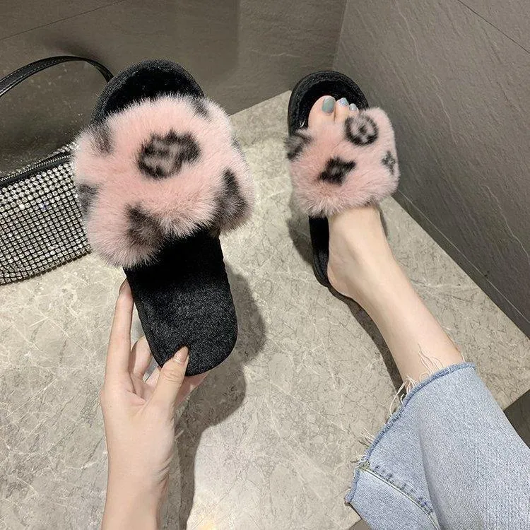 Women's Cotton Furry Indoor Slippers