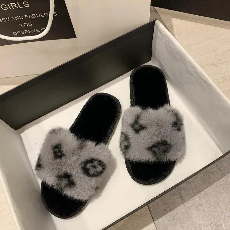 Women's Cotton Furry Indoor Slippers