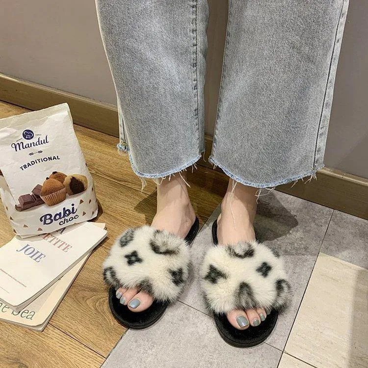 Women's Cotton Furry Indoor Slippers