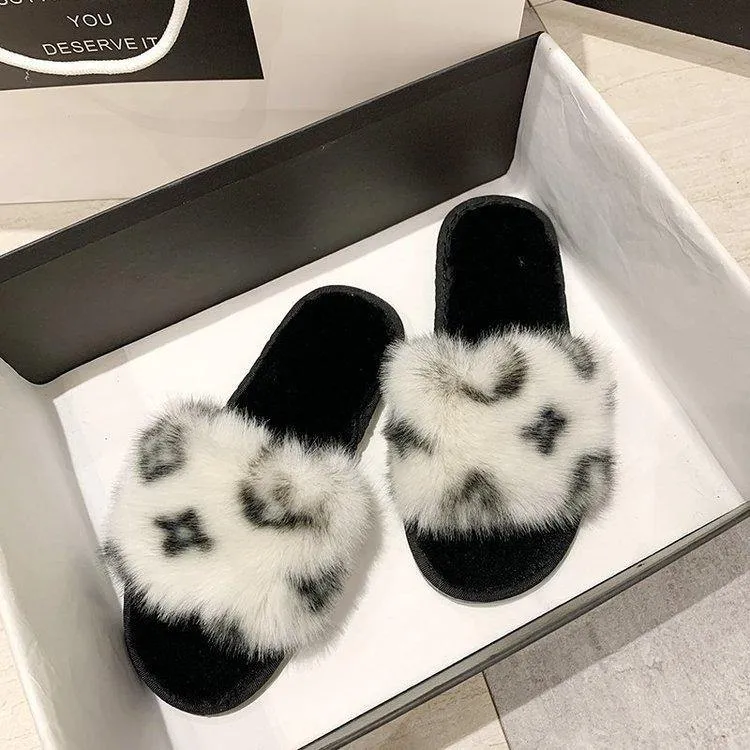 Women's Cotton Furry Indoor Slippers