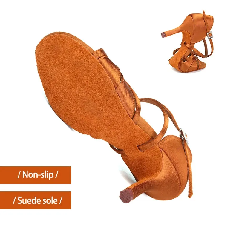 Women's Latin Dance Ballroom High Heel Sandals