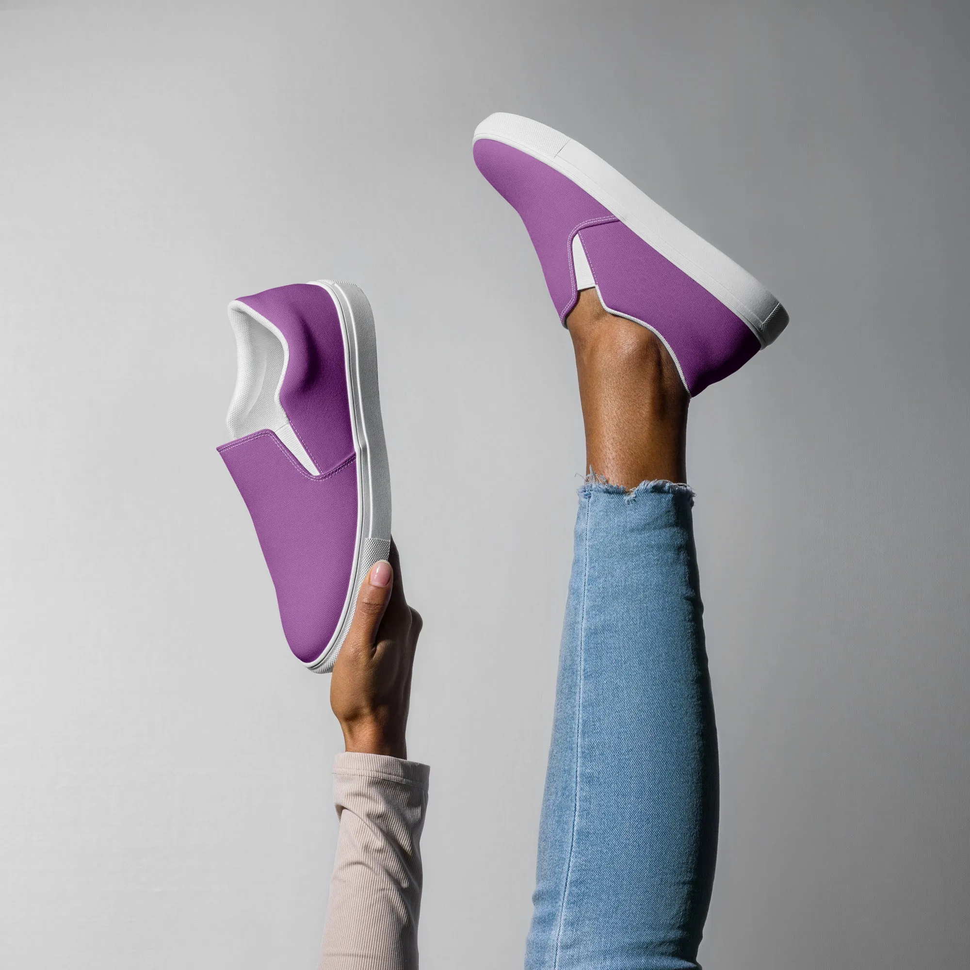 Women’s Lavender slip-on canvas shoes, summer shoes