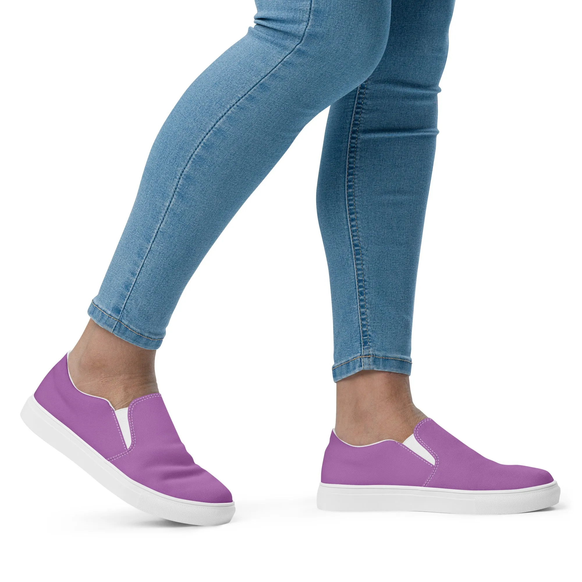Women’s Lavender slip-on canvas shoes, summer shoes