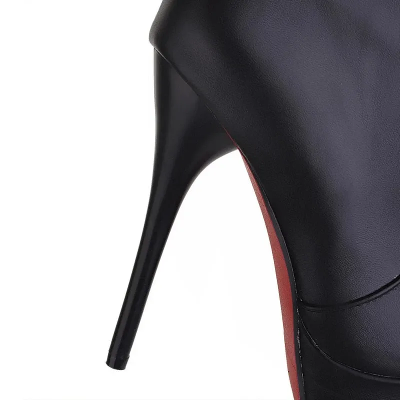 Women's Over-The-Knee Boots – Sexy PU Long Boots, Thin High Heel Platform Shoes for Women
