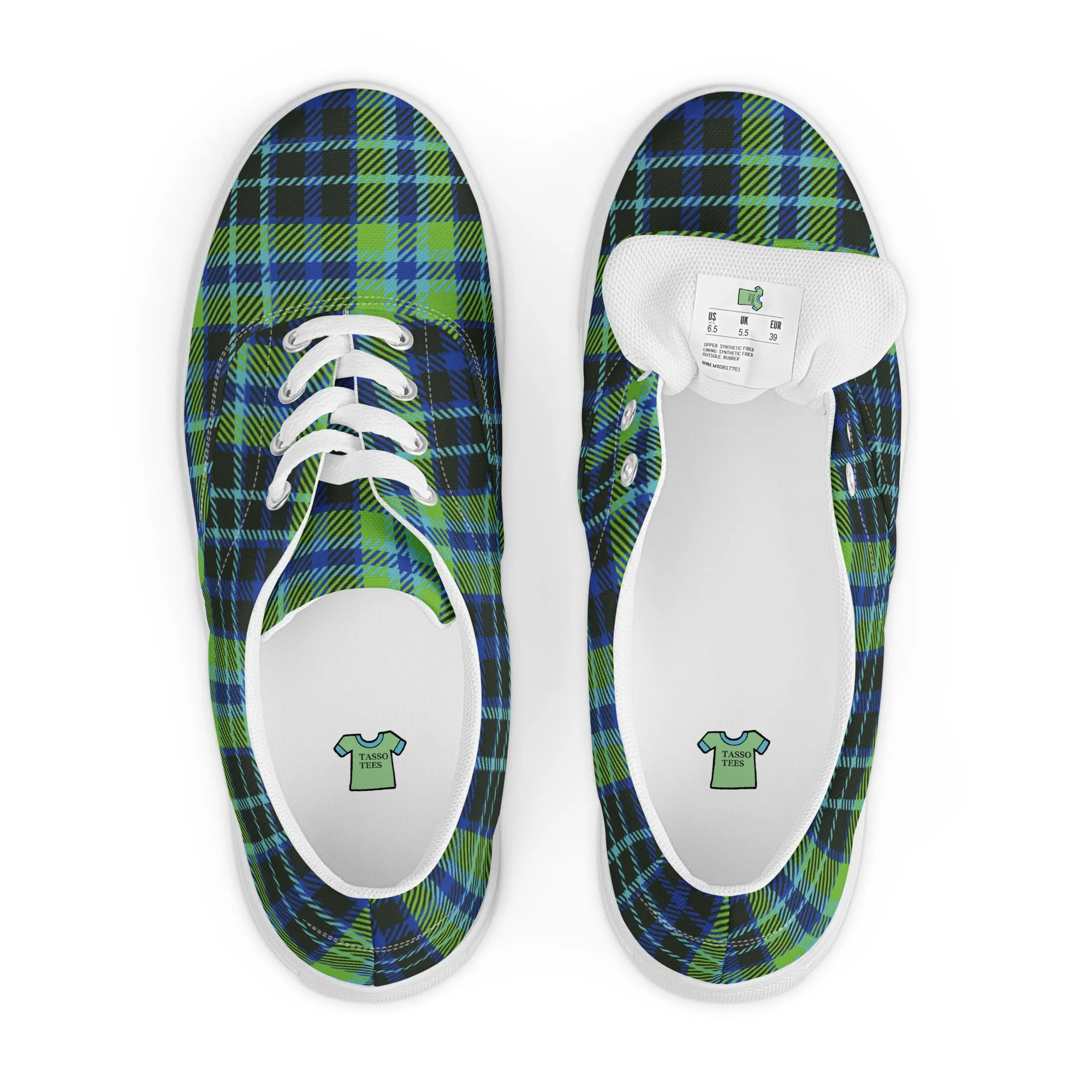 Women’s Plaid lace-up canvas shoes