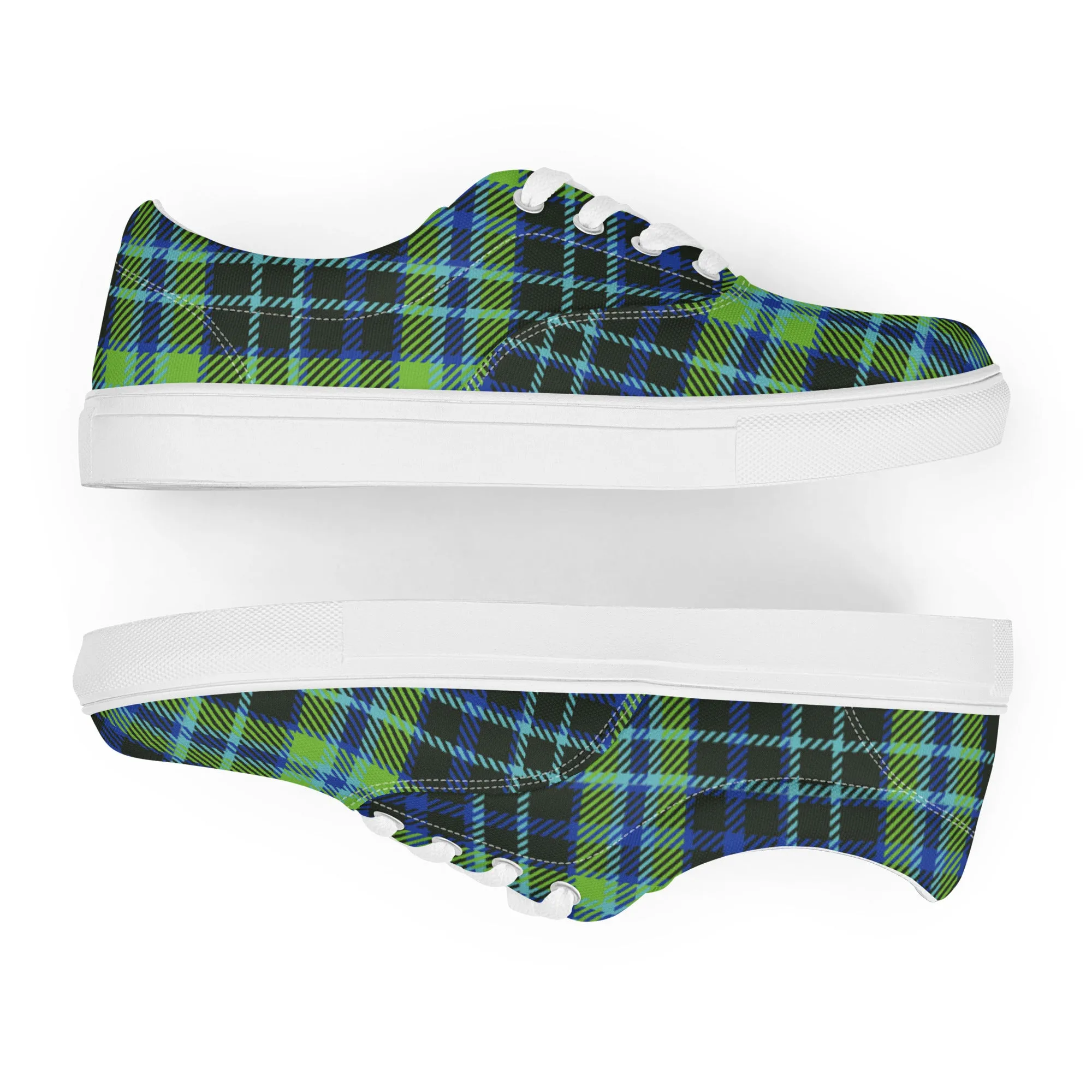 Women’s Plaid lace-up canvas shoes