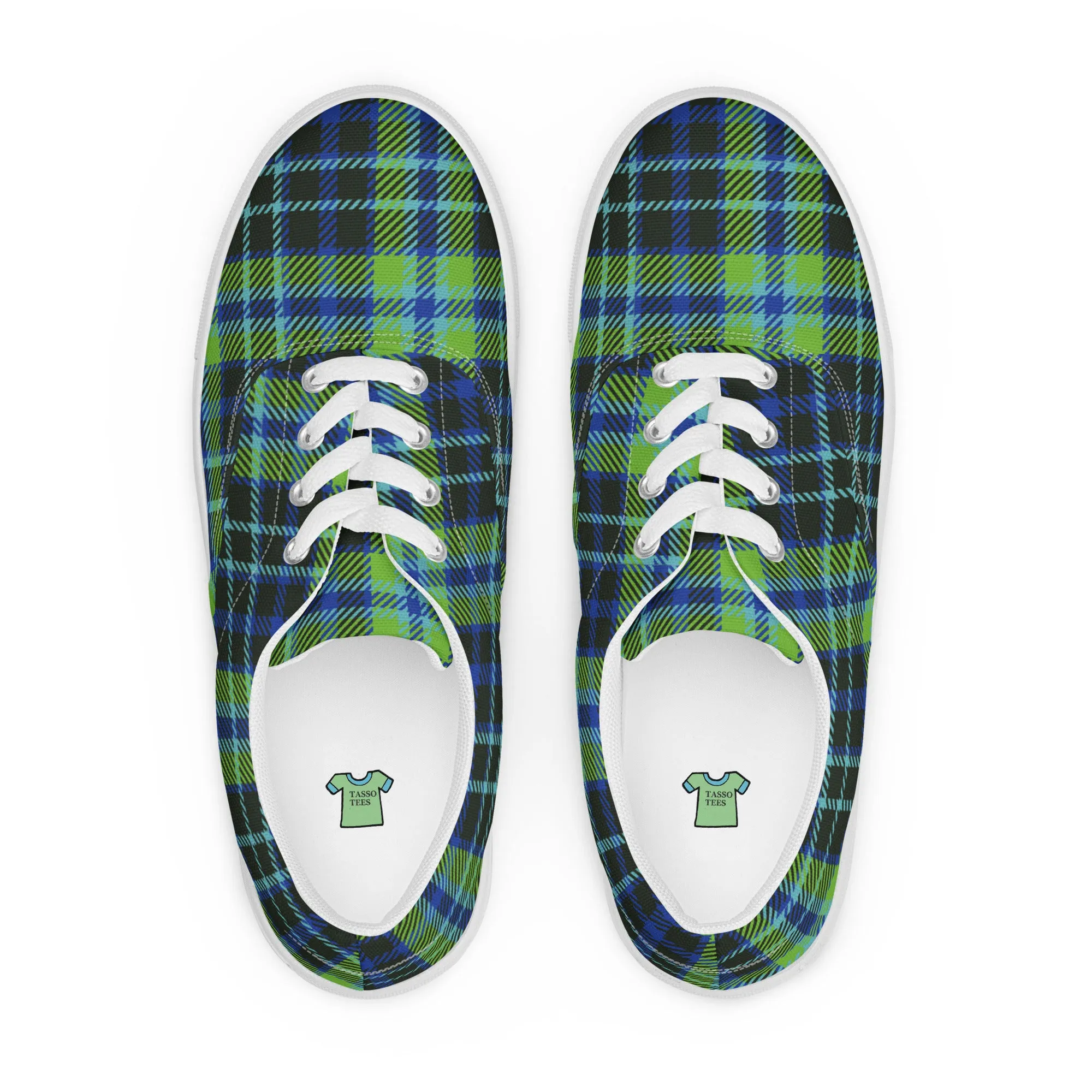 Women’s Plaid lace-up canvas shoes