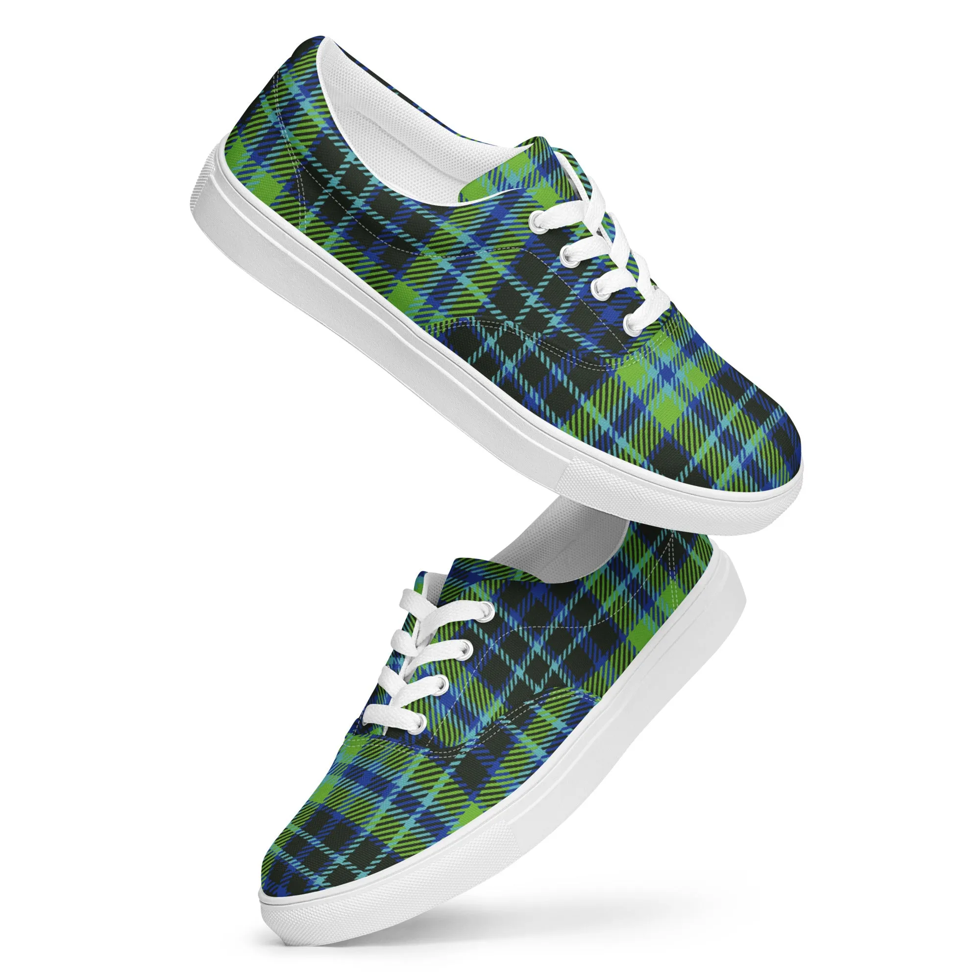 Women’s Plaid lace-up canvas shoes
